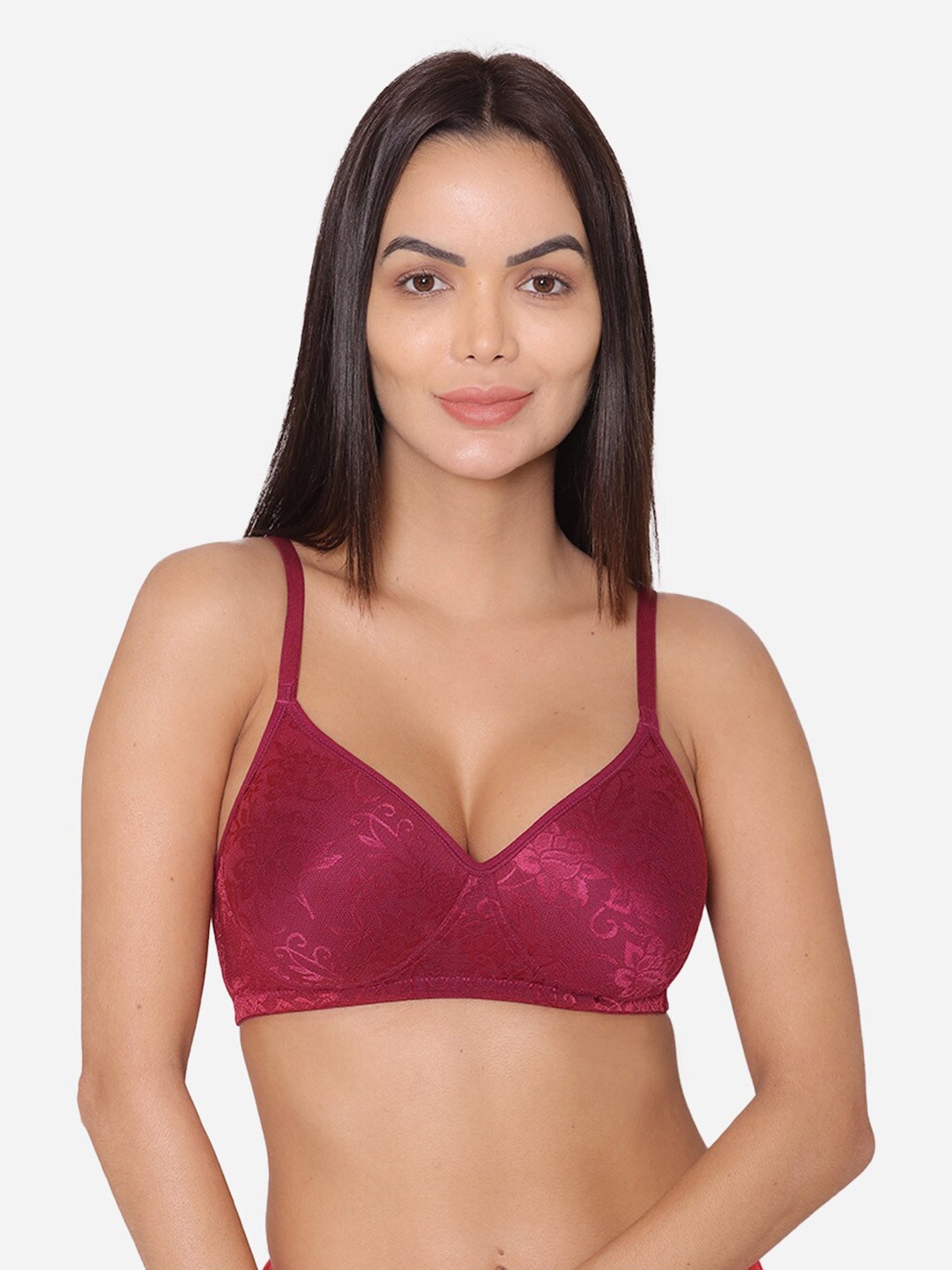 

GROVERSONS Paris Beauty Full Coverage Lightly Padded Seamless All Day Comfort T-shirt Bra, Purple