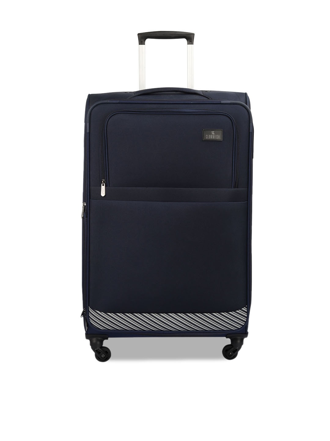 

THE CLOWNFISH Sydney Soft-Sided Small Trolley Bag, Navy blue