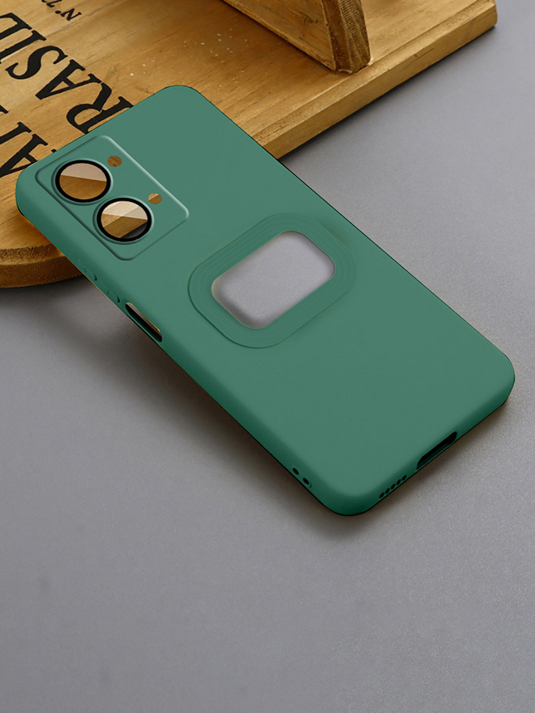 

Karwan Liquid Silicone One Plus Nord 2T Phone Back Case, Green