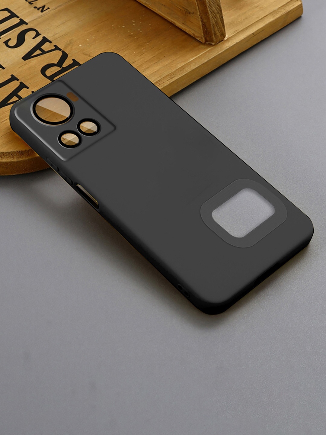 

Karwan Liquid Silicone One Plus 10R Phone Back Case, Black
