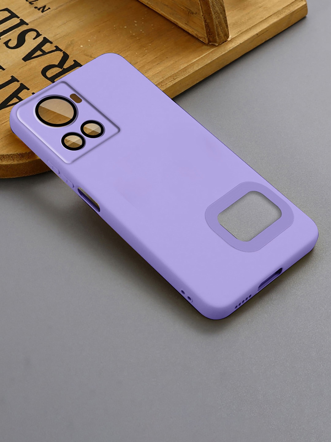 

Karwan One Plus 10R Liquid Silicone Phone Back Case, Purple