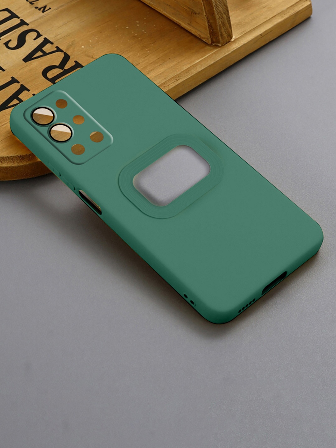 

Karwan One Plus 8T Liquid Silicone Phone Back Case, Green