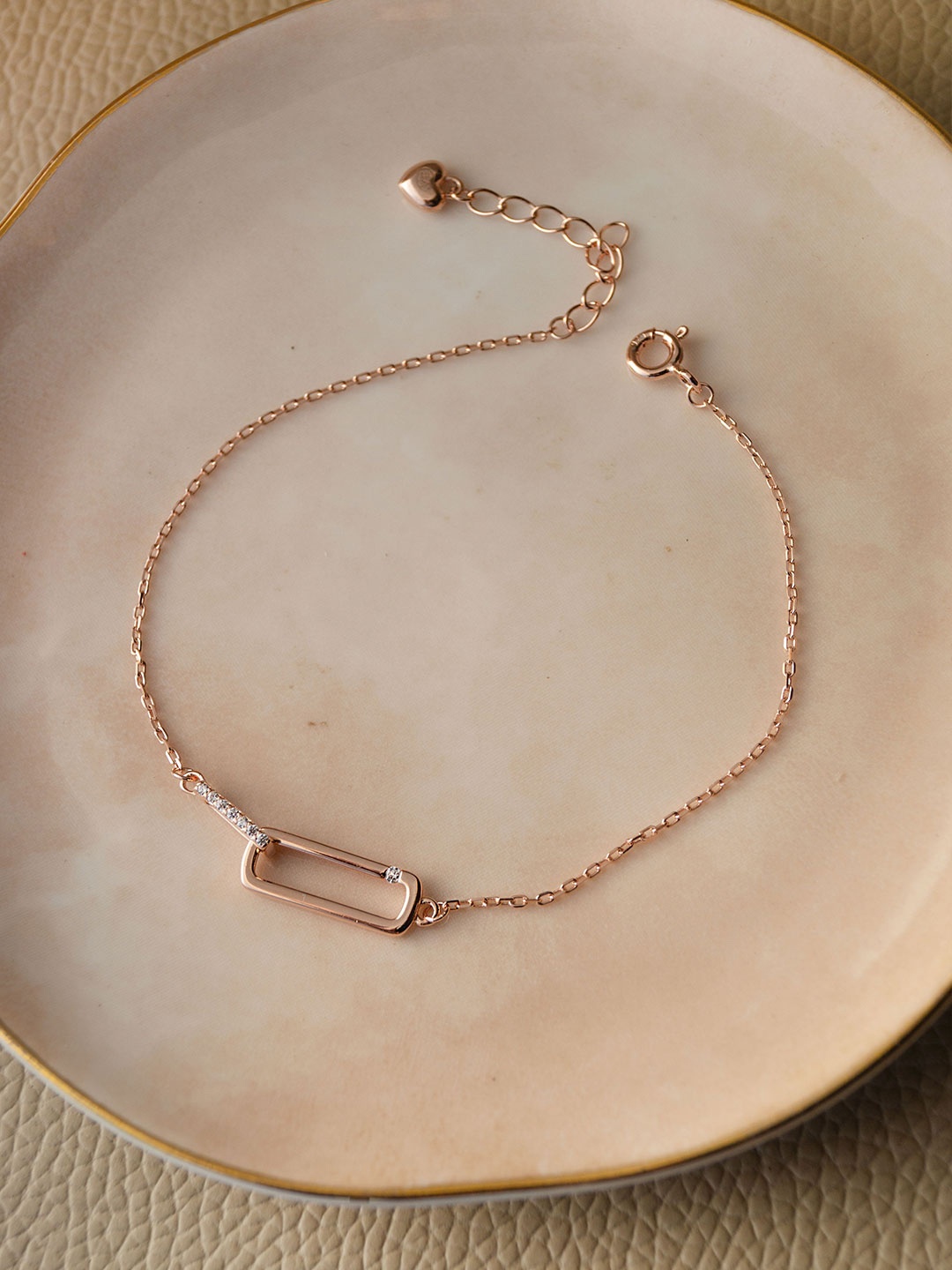 

MANNASH Gold-Plated Link Bracelet, Rose gold
