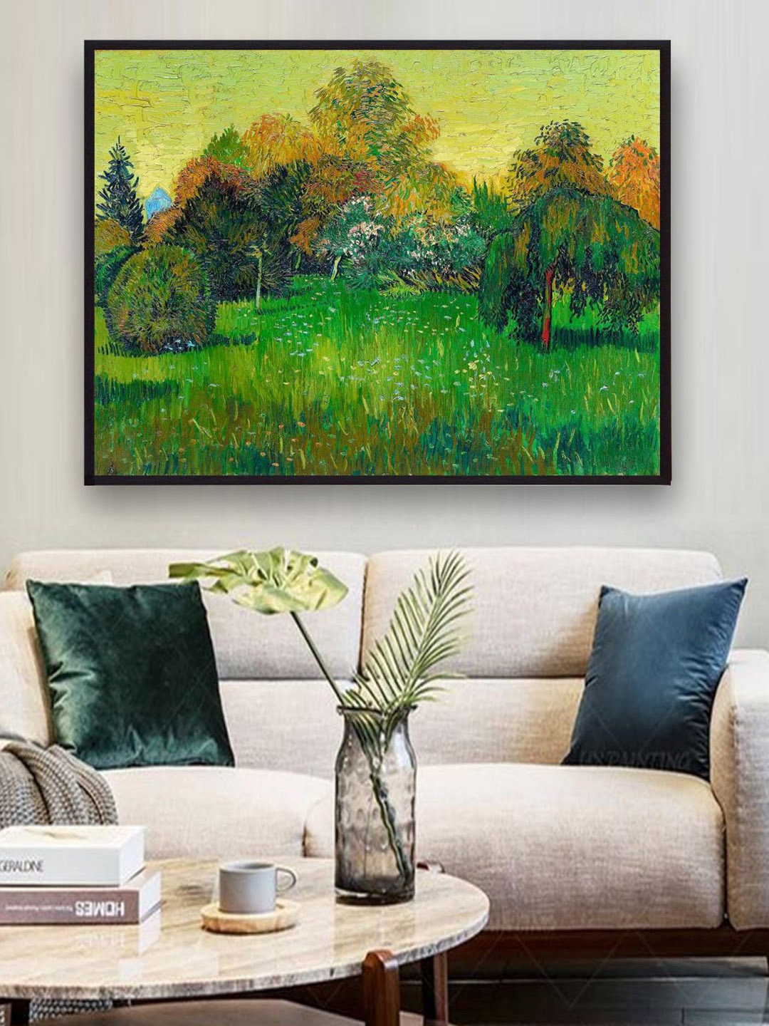 

The Art House The Poets Garden By Van Gogh Framed Wall Art, Green