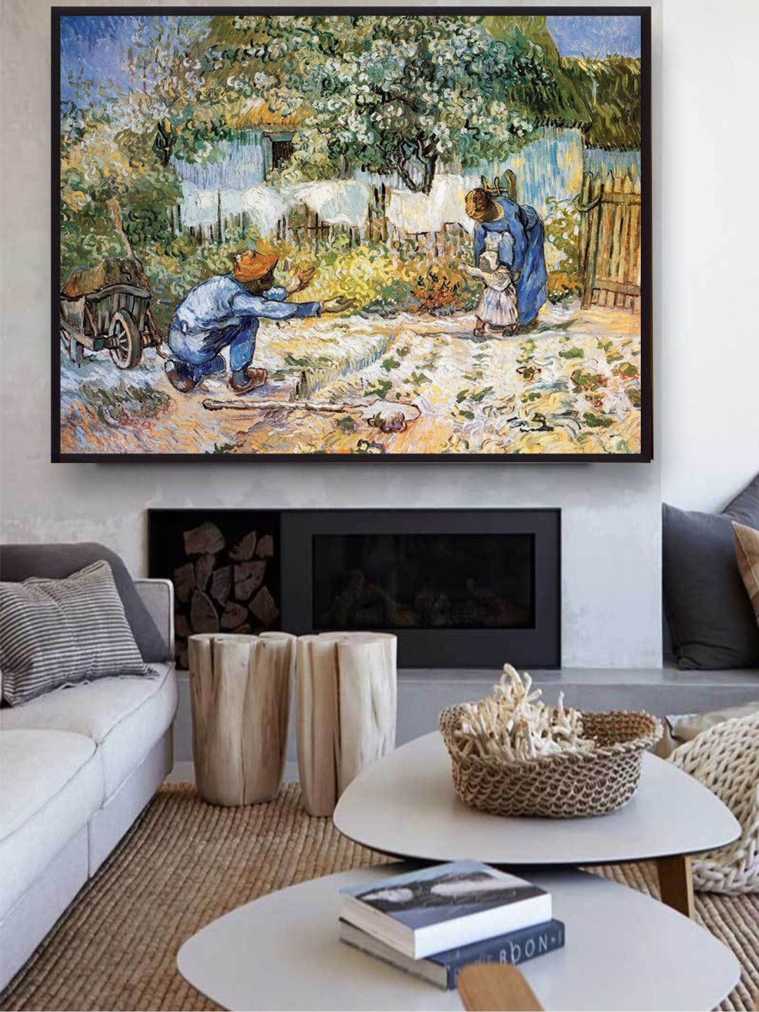 

The Art House Green & Blue First Steps By Van Gogh Framed Wall Painting