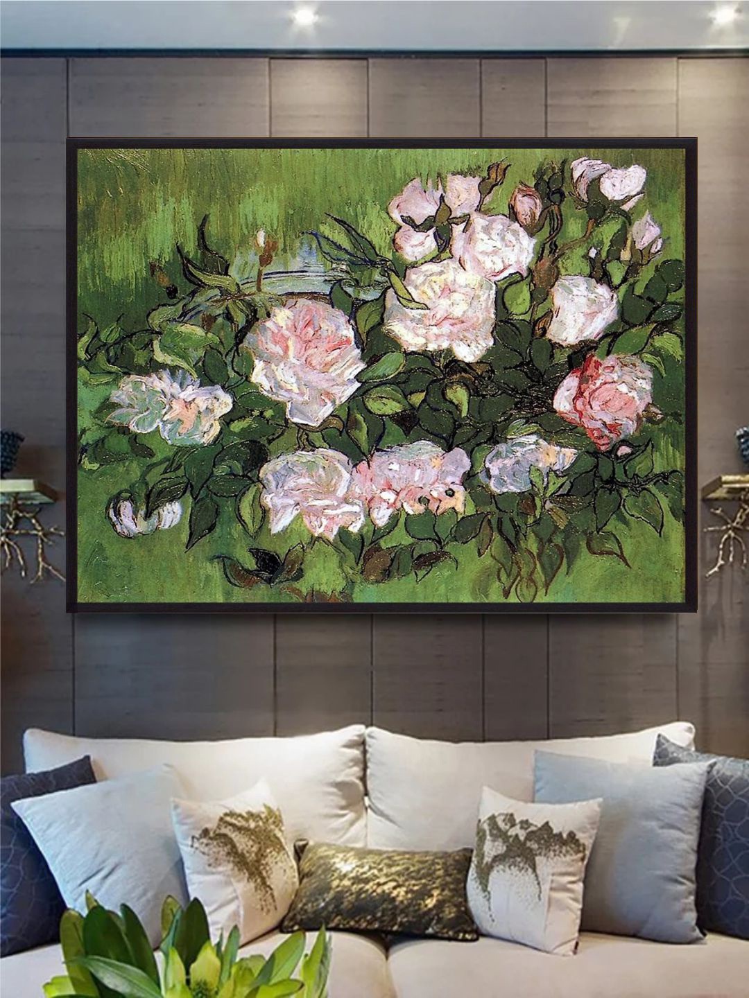 

The Art House Pink Roses By Van Gogh Wall Art, Green