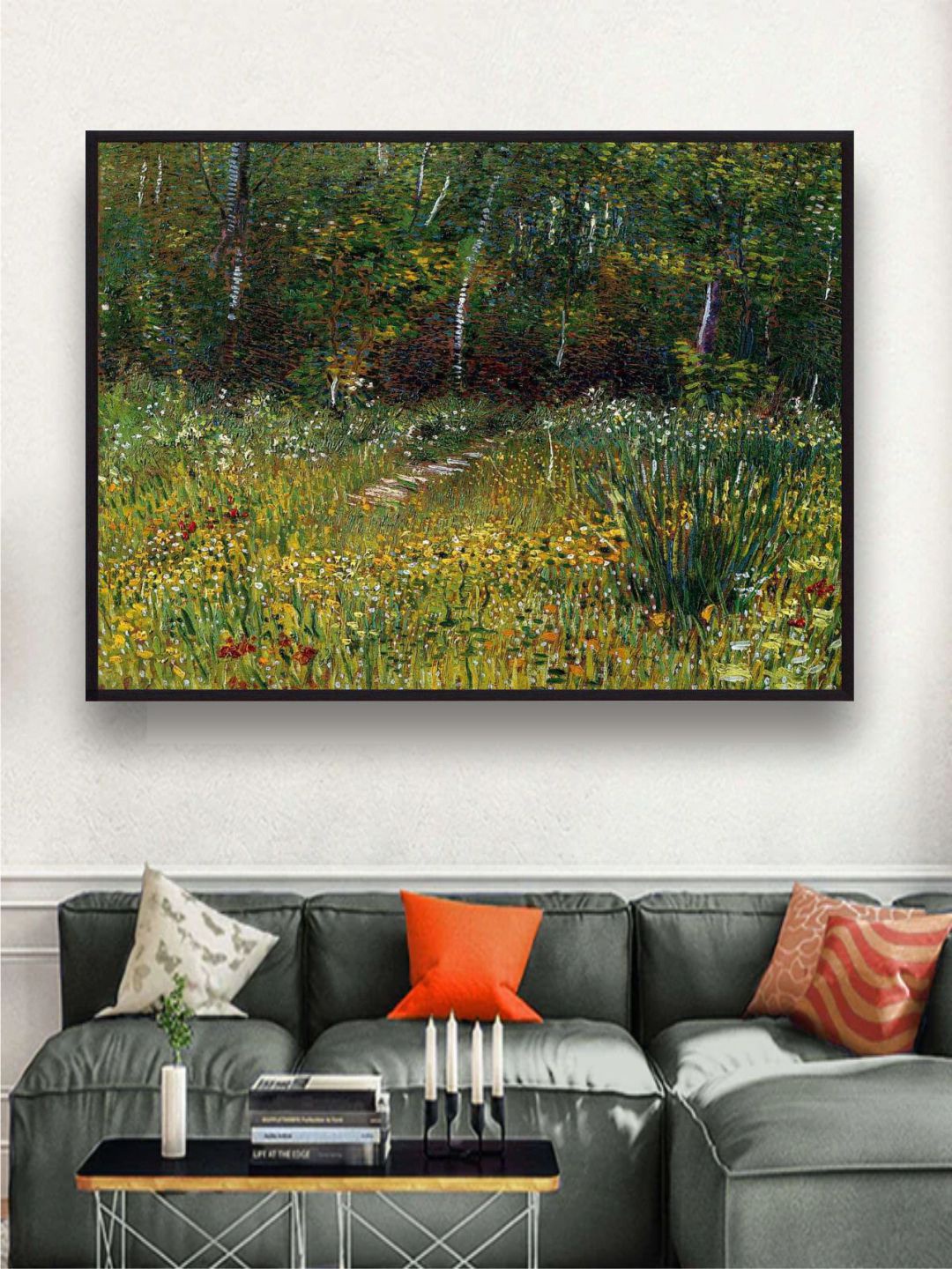 

The Art House Brown & Green Painting Framed Wall Art