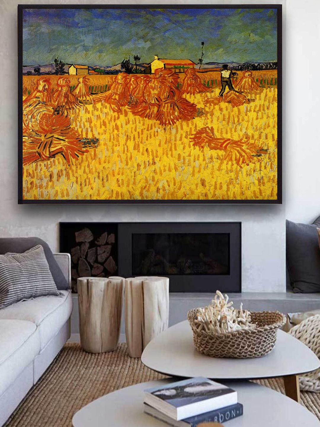 

The Art House Harvest In Provence By Van Gogh Wall Painting, Yellow