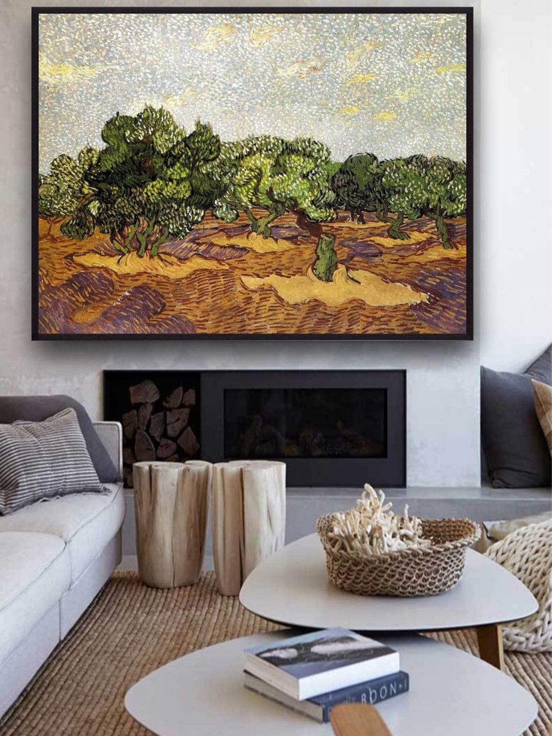 

The Art House Brown & Green Abstract Framed Wall Painting