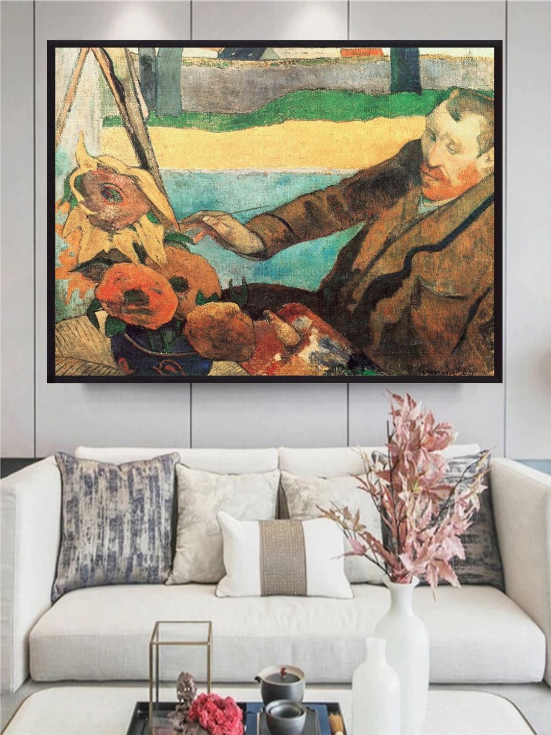 

The Art House Brown & Blue Abstract Framed Wall Painting