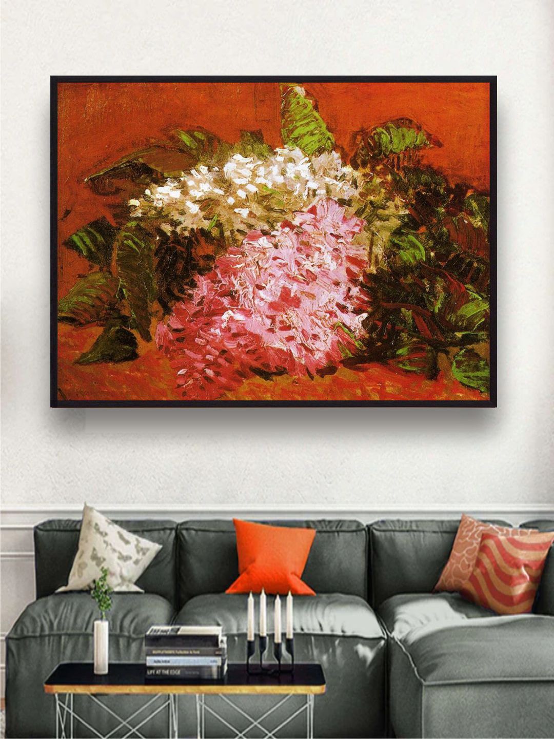 

The Art House Lilacs By Van Gogh Wall Painting, Red