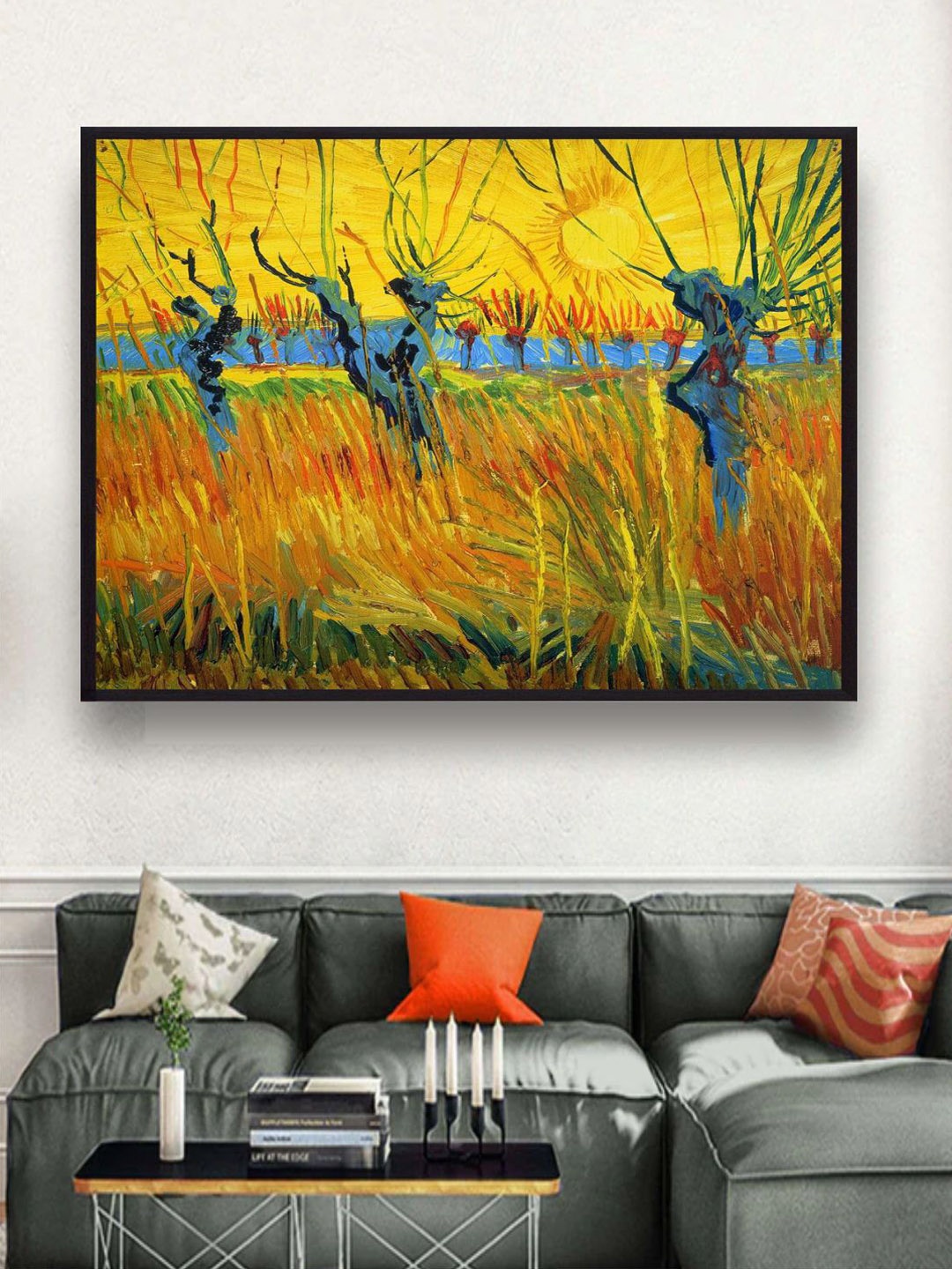 

The Art HouseWillows At Sunset By Van Gogh Wall Art, Yellow