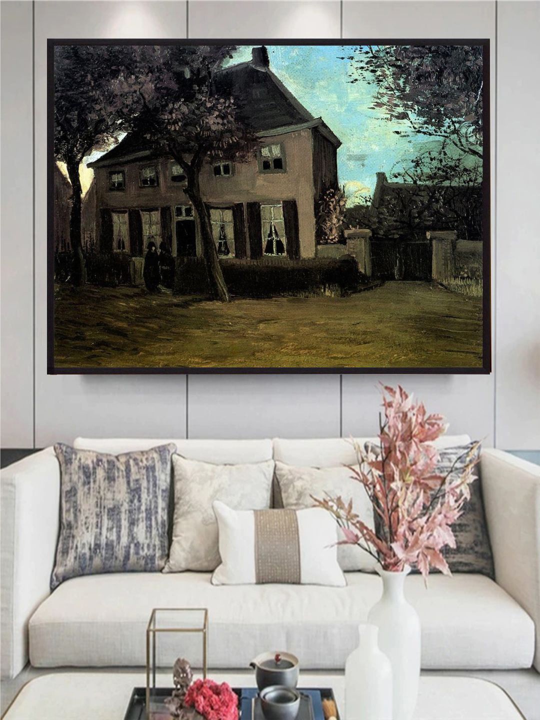 

The Art House Parsonage At Nuenen By Van Gogh Wall Painting, Grey