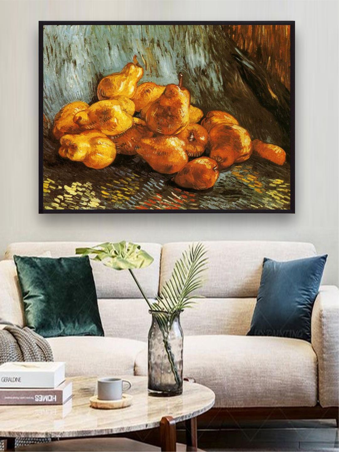 

The Art House Yellow & Green Abstract Design Framed Wall Art