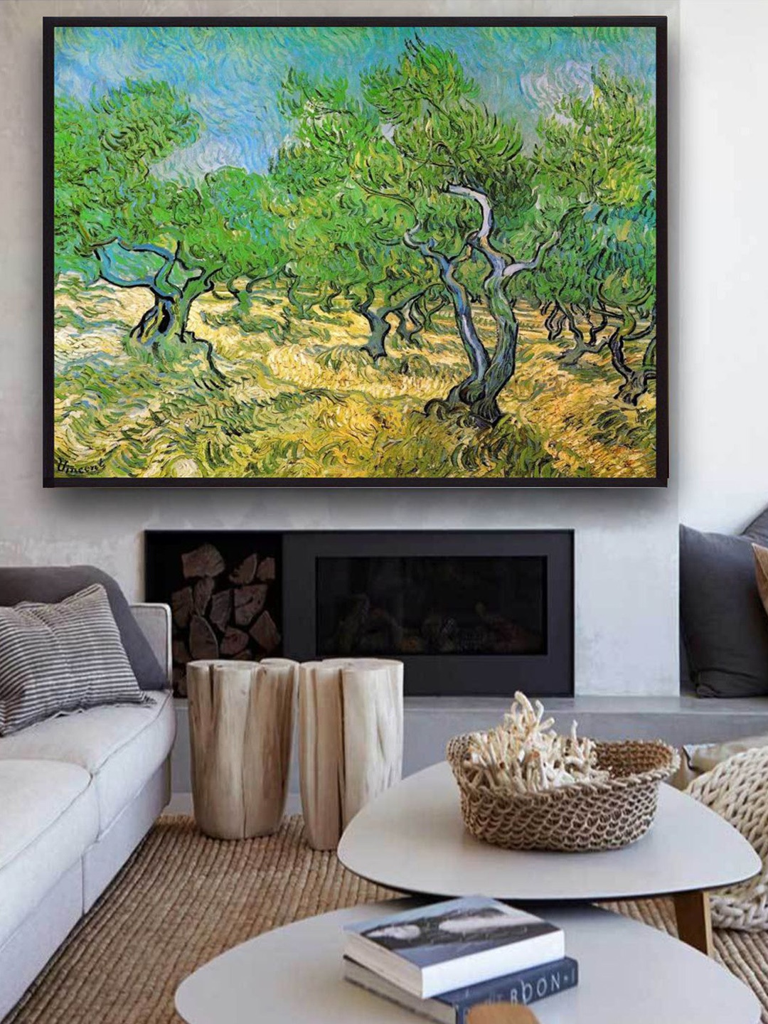 

The Art House Green & Yellow Nature Painting Framed Wall Art