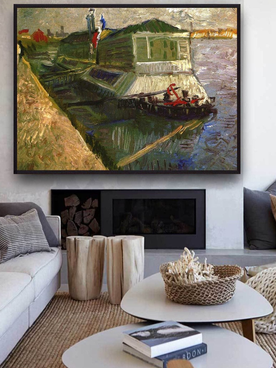 

The Art House Green & Yellow Abstract Wall Painting