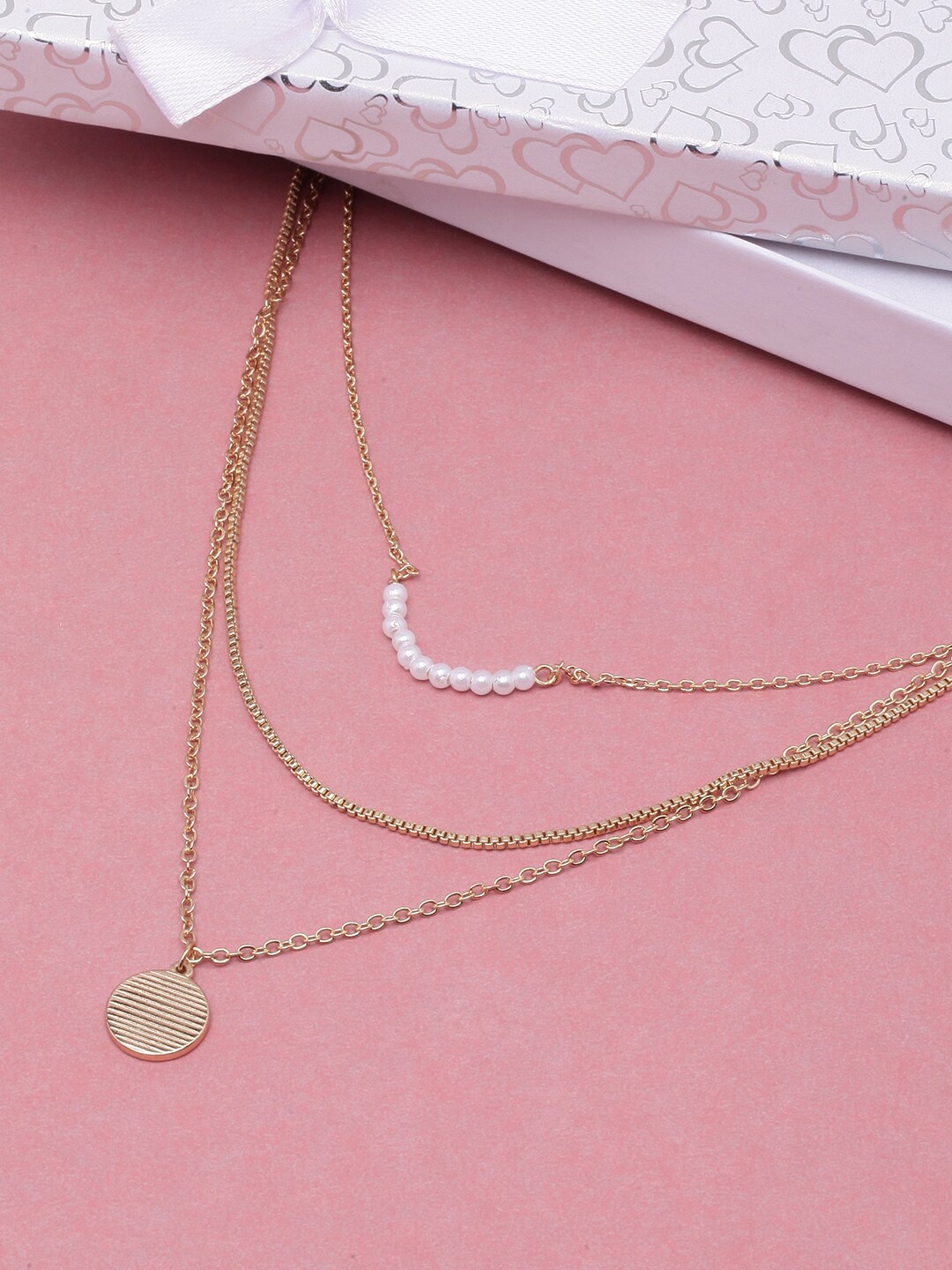 

DIVA WALK Gold-Plated Beaded Layered Necklace