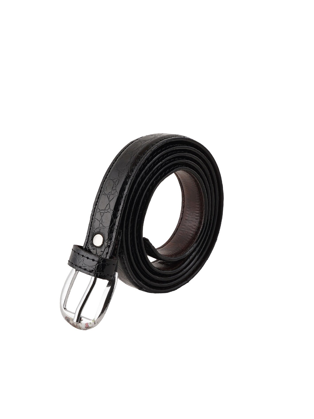 

Style Shoes Women Textured Tang Slim Belt, Black