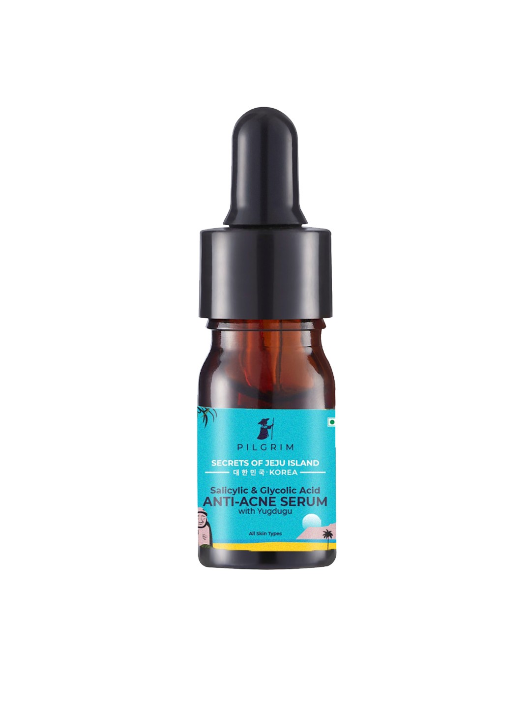 

Pilgrim Minis Anti-Acne Face Serum with Salicylic acid & Glycolic Acid - 5 ml, Teal