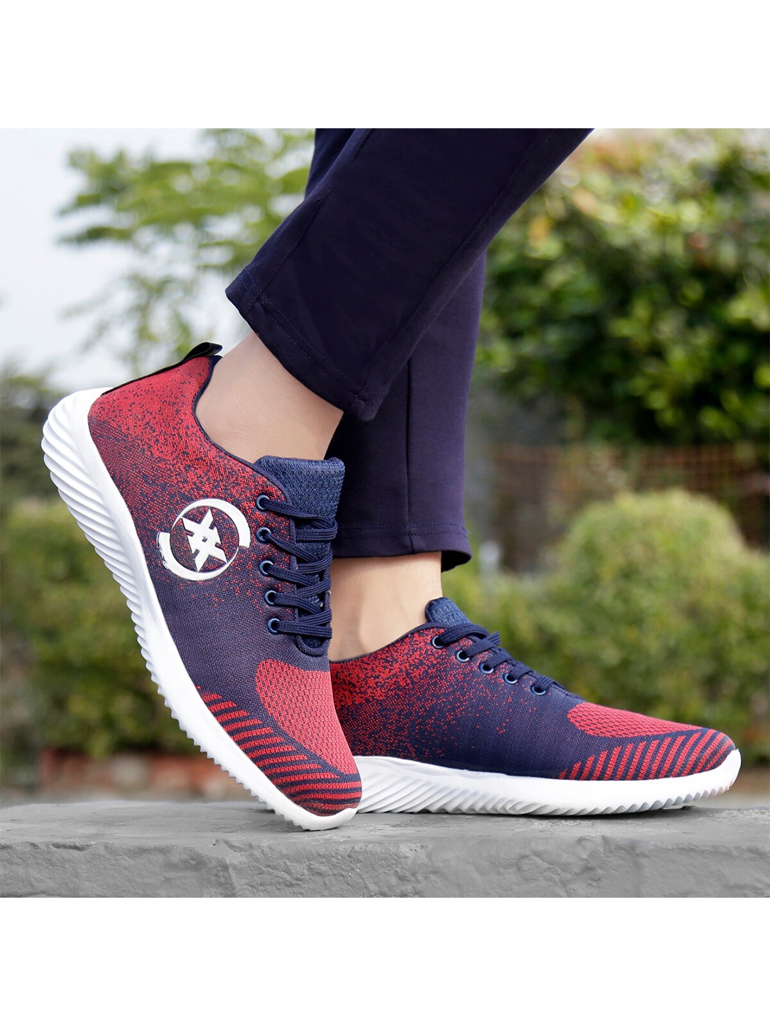 

Bxxy Men Mesh Non-Marking Running Sports Shoes, Red