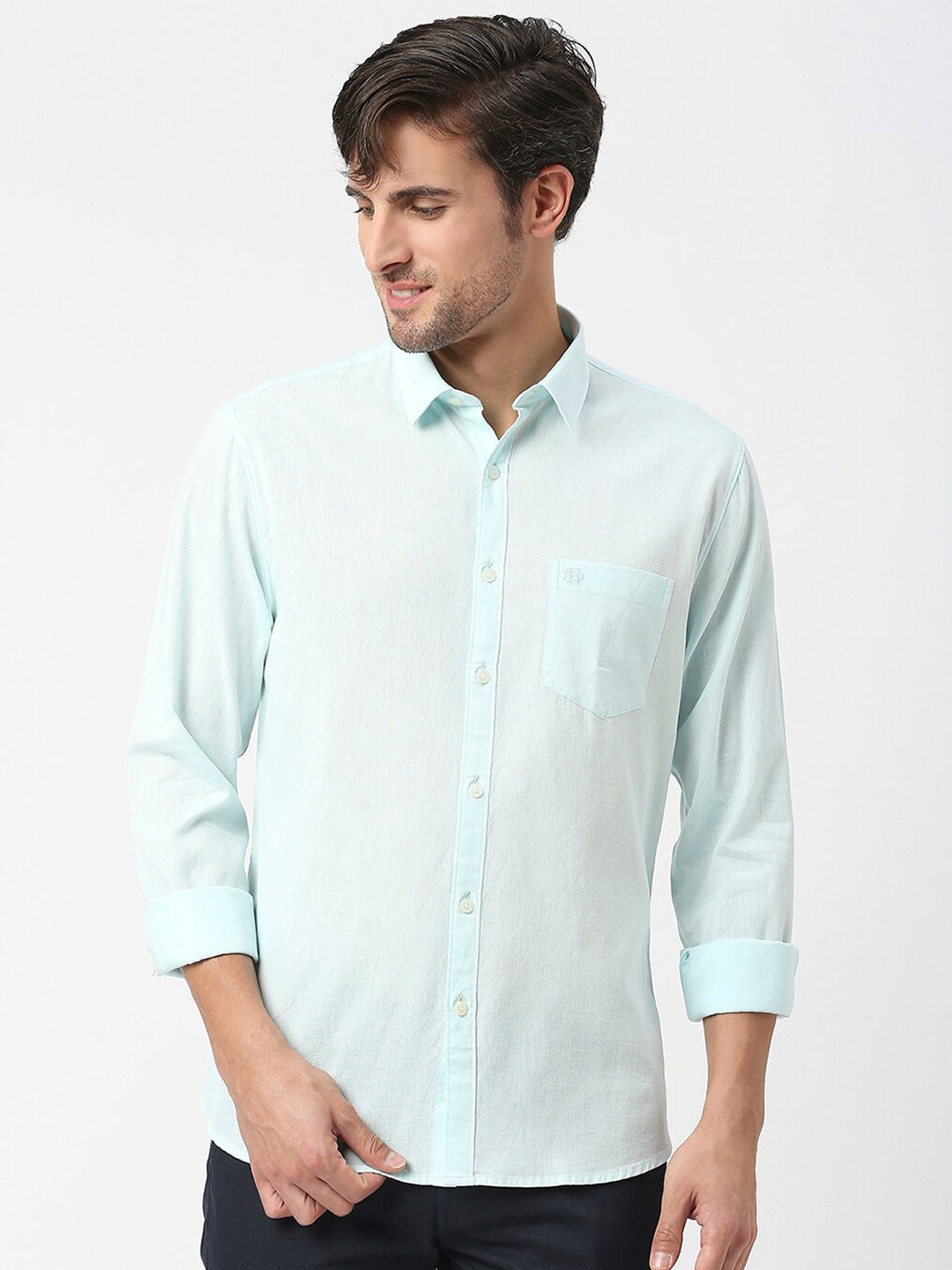 

DRAGON HILL Men Green Slim Fit Opaque Casual Shirt