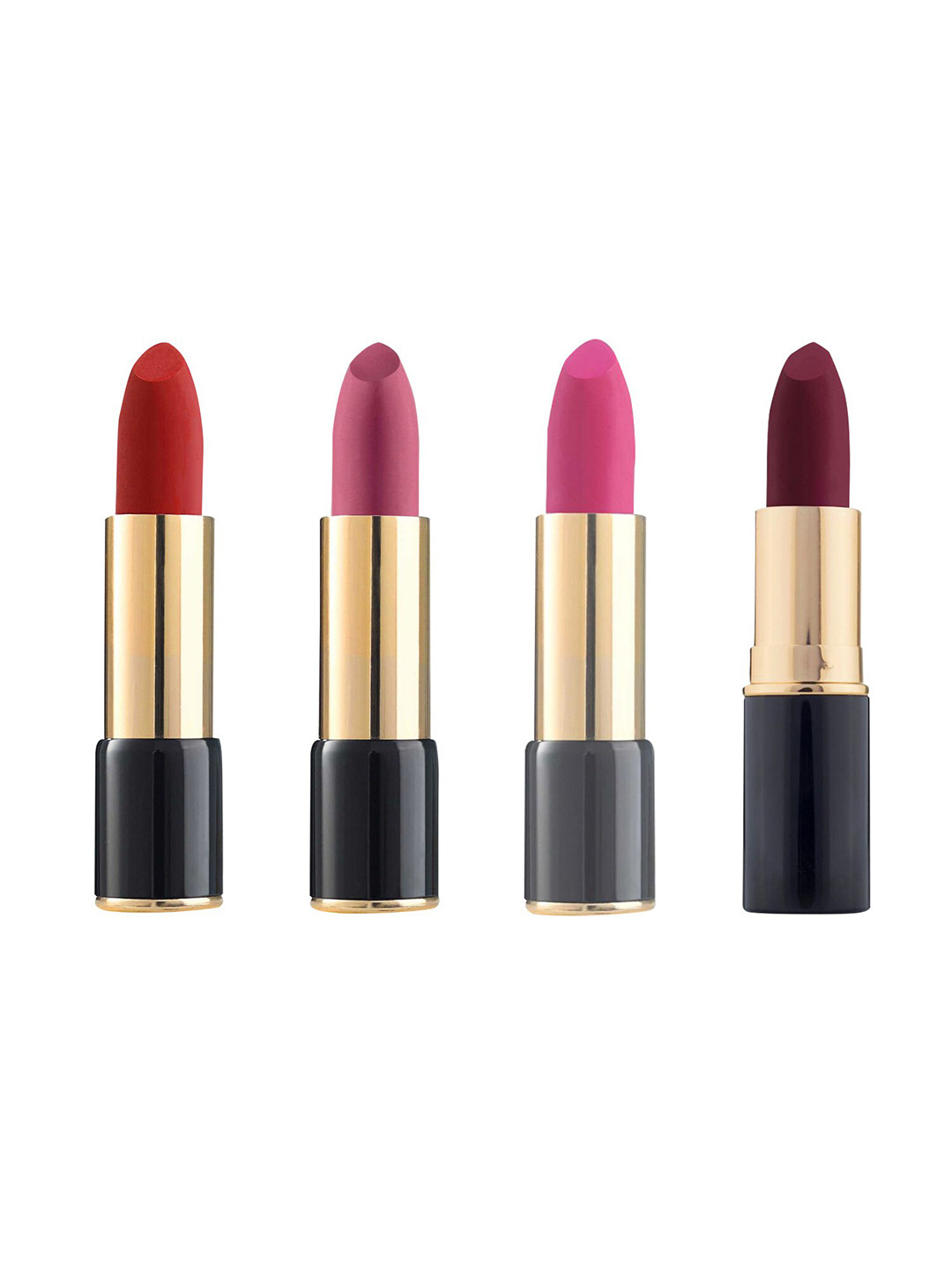 

BlushBee Beauty Organic Set Of 4 Vegan Matte Lipsticks-4.2ml Each- BB01- BB04 -BB06- BB08, Rose
