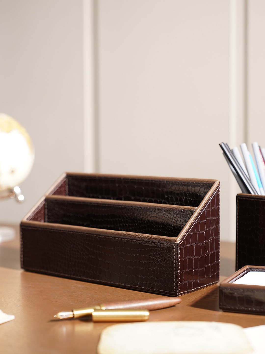 

Pure Home and Living Brown Textured Envelope Holder