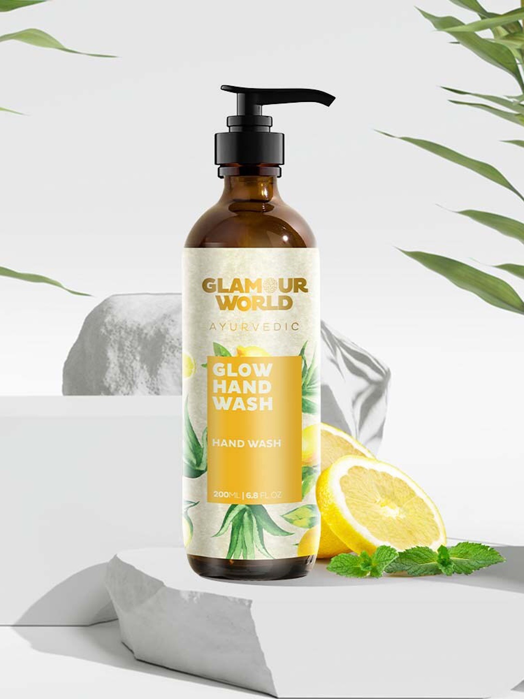 

Glamour World Ayurvedic Glow Hand Wash with Lemon & Aloe Vera - 200ml, Yellow