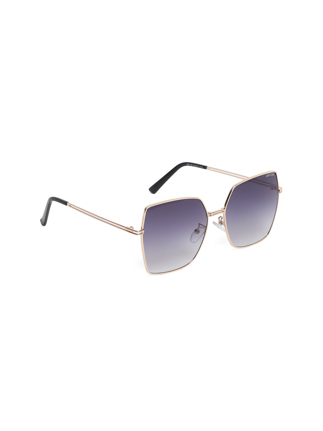 

MARC LOUIS Full Rim Square Sunglasses with UV Protected Lens ML B85-38 GOLDEN GREY1 SG, Grey