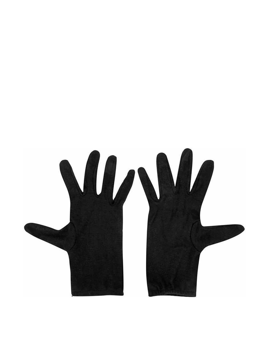 

Aadikart Pure Cotton Half Hand Gloves, Black