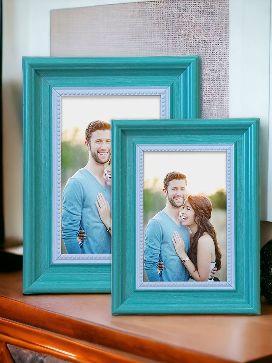

Art Street Sea Green 2 Pieces Wooden Photo Frames