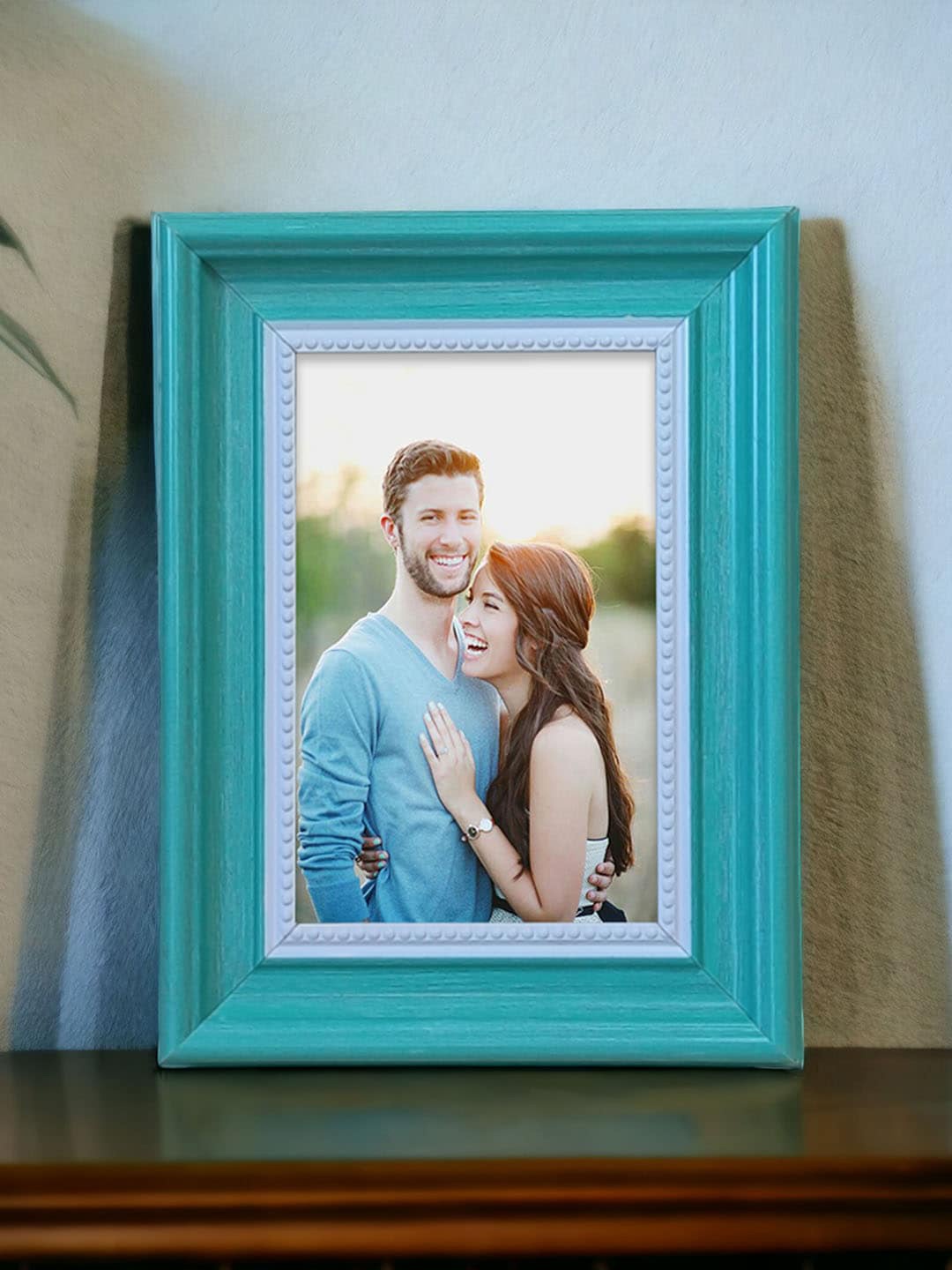 

Art Street Sea-Green 3D Table Top Wooden Photo Frame
