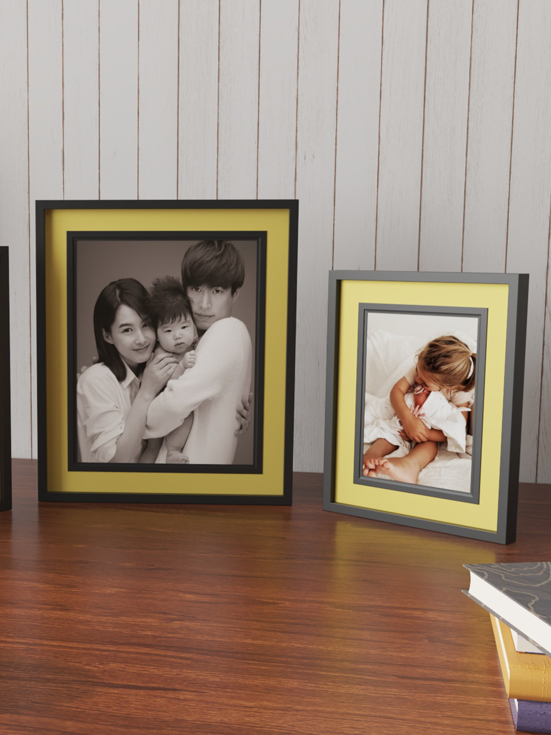 

Art Street Black & Golden 2 Pieces Colored Wooden Photo Frames