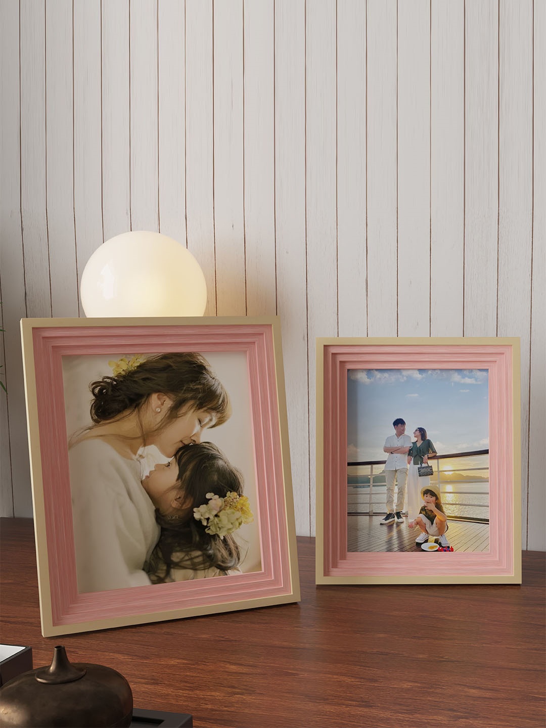

Art Street Pink 2 Pieces High Quality Wooden Table Top Photo Frames