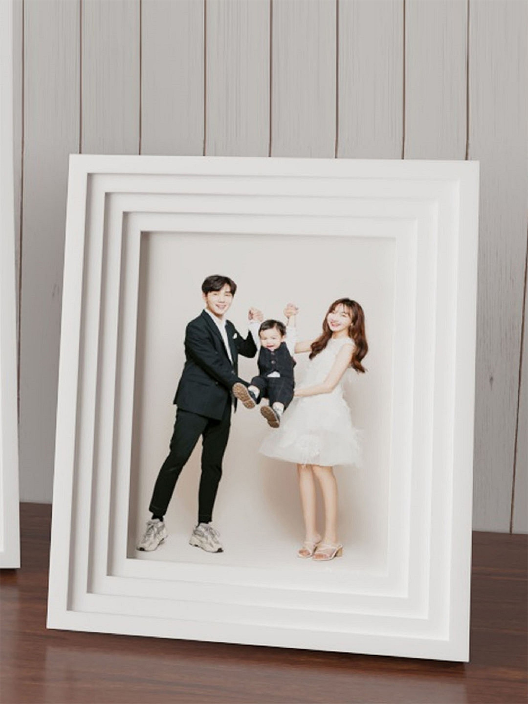 

Art Street White Wooden Table Top Photo Frames