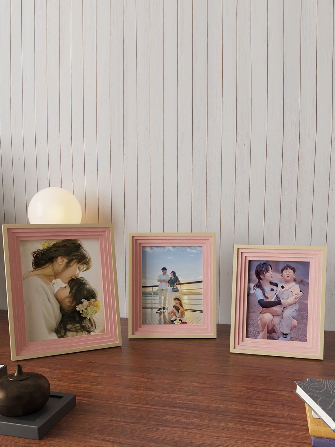 

Art Street Pink 3 Pieces Wooden Photo Frames
