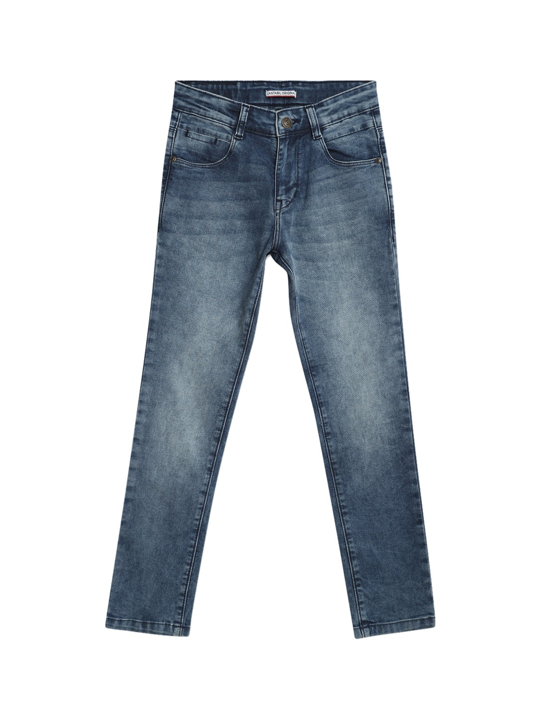 

Cantabil Boys Heavy Fade Stretchable Cotton Jeans, Blue