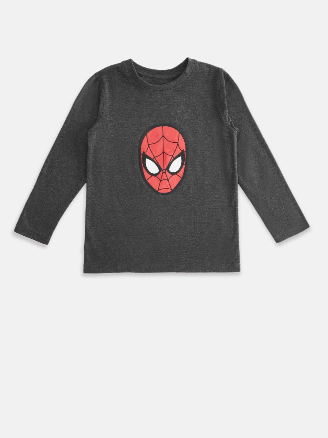 

Pantaloons Junior Boys Spider Man Printed Long Sleeves Casual T-shirt, Charcoal