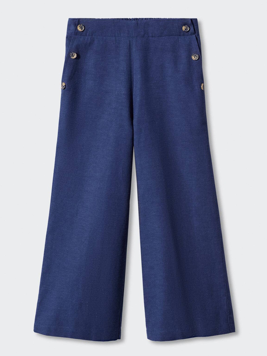 

Mango Kids Girls Button Detail Trousers, Navy blue