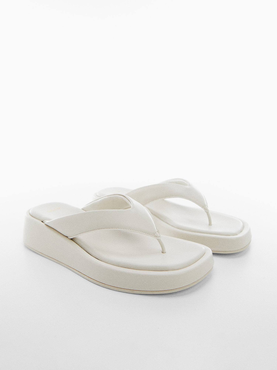 

MANGO Women Flatform Heels, White