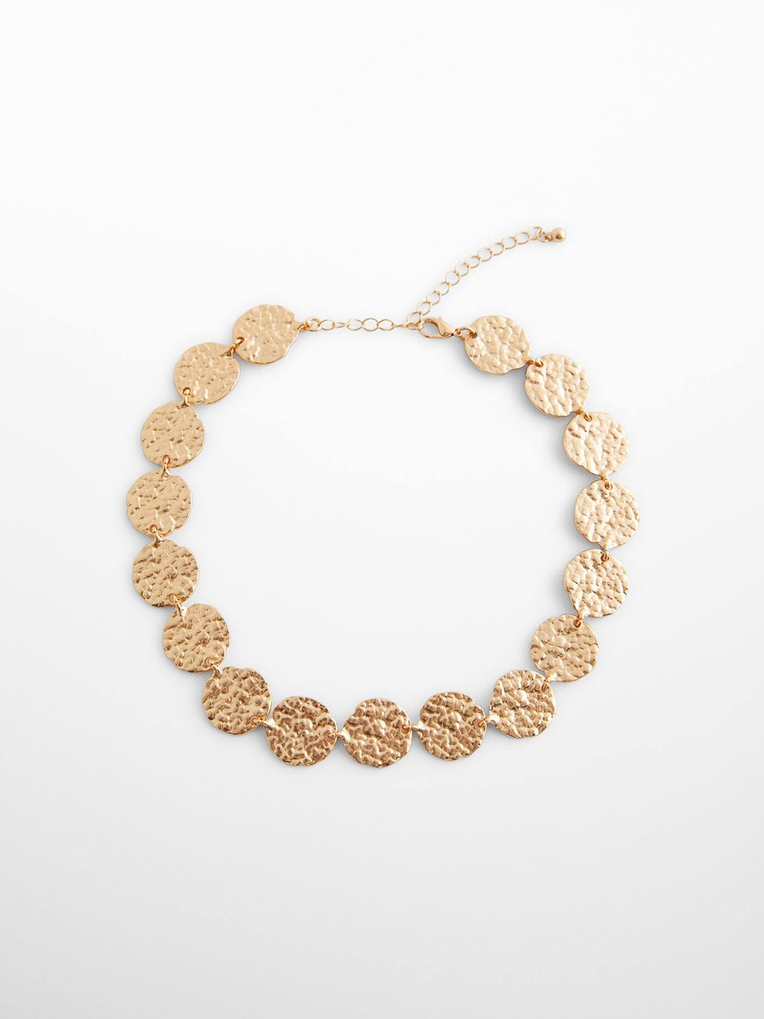 

MANGO Circular Hammered Necklace, Gold