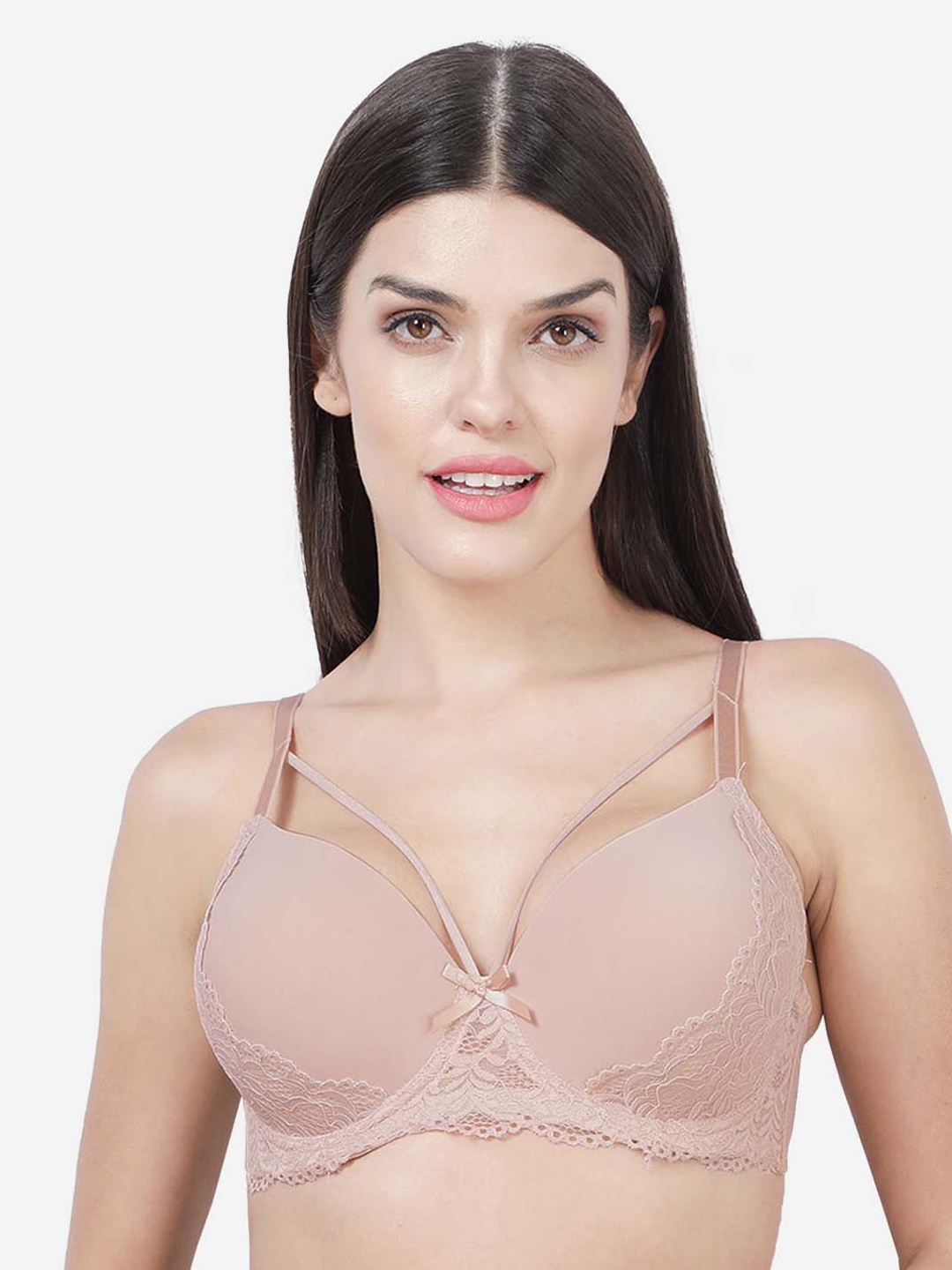 

Susie Medium Coverage Underwired Lightly Padded All Day Comfort Seamless Everyday Bra, Beige