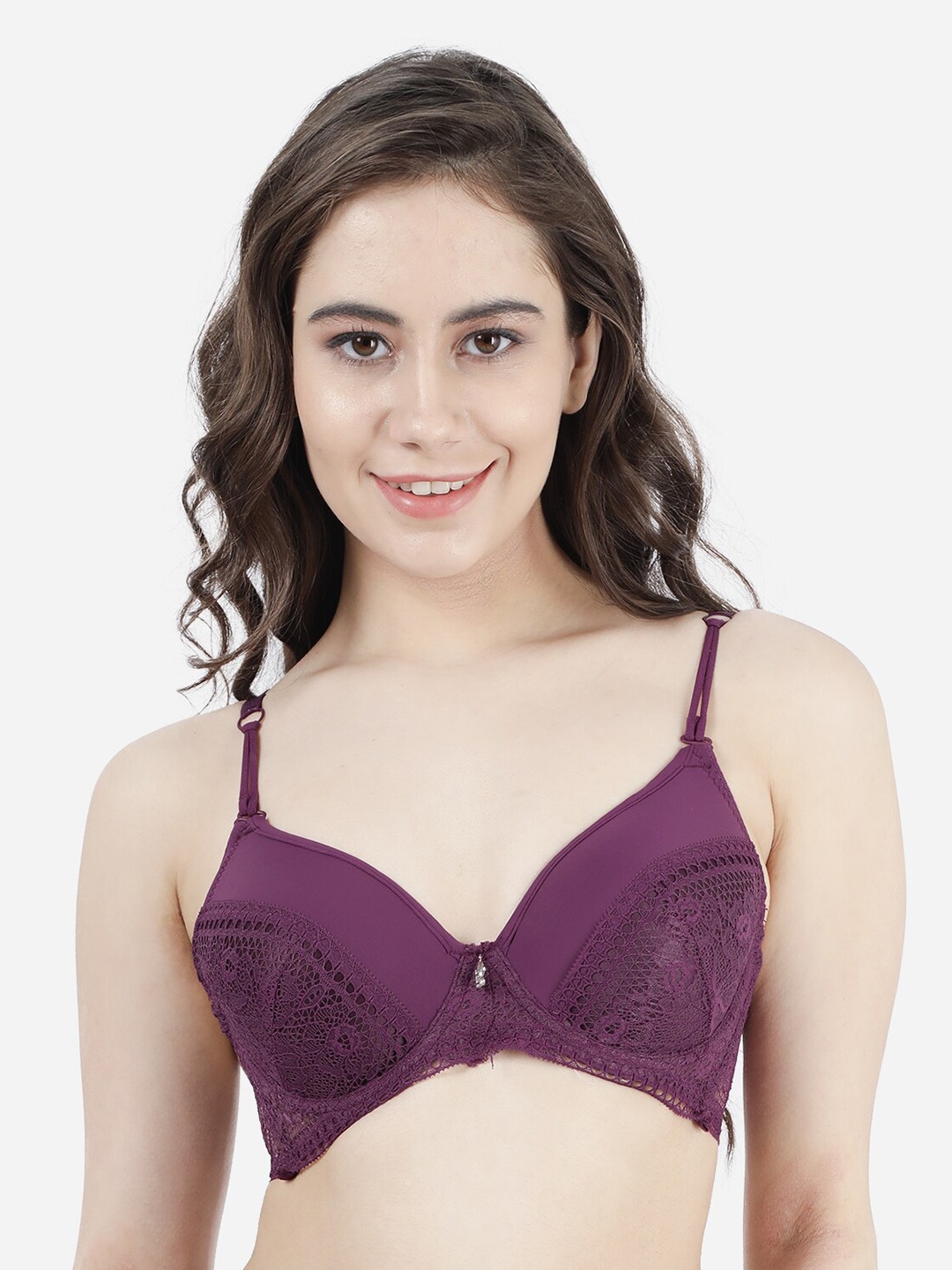 

Susie Medium Coverage Lightly Padded All Day Comfort Everyday Bra, Purple