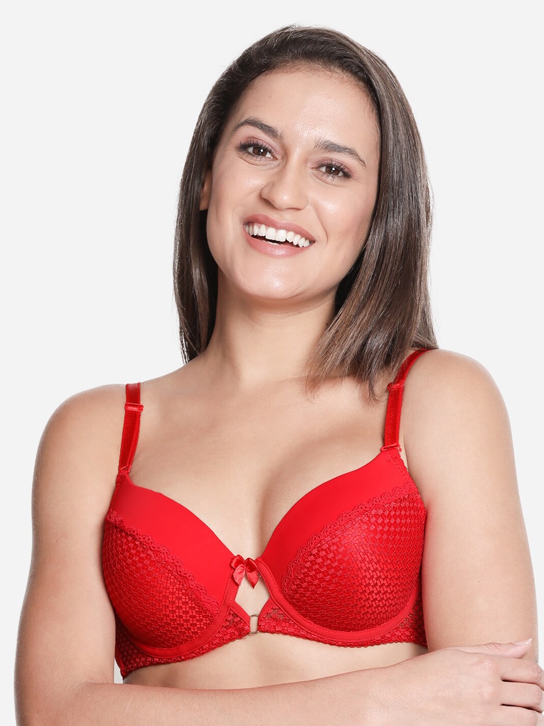 

Susie Medium Coverage Underwired Lightly Padded All Day Comfort Everyday Bra, Red