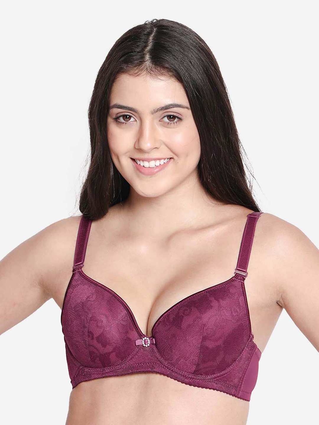 

Susie Medium Coverage Underwired Lightly Padded All Day Comfort Everyday Bra, Purple