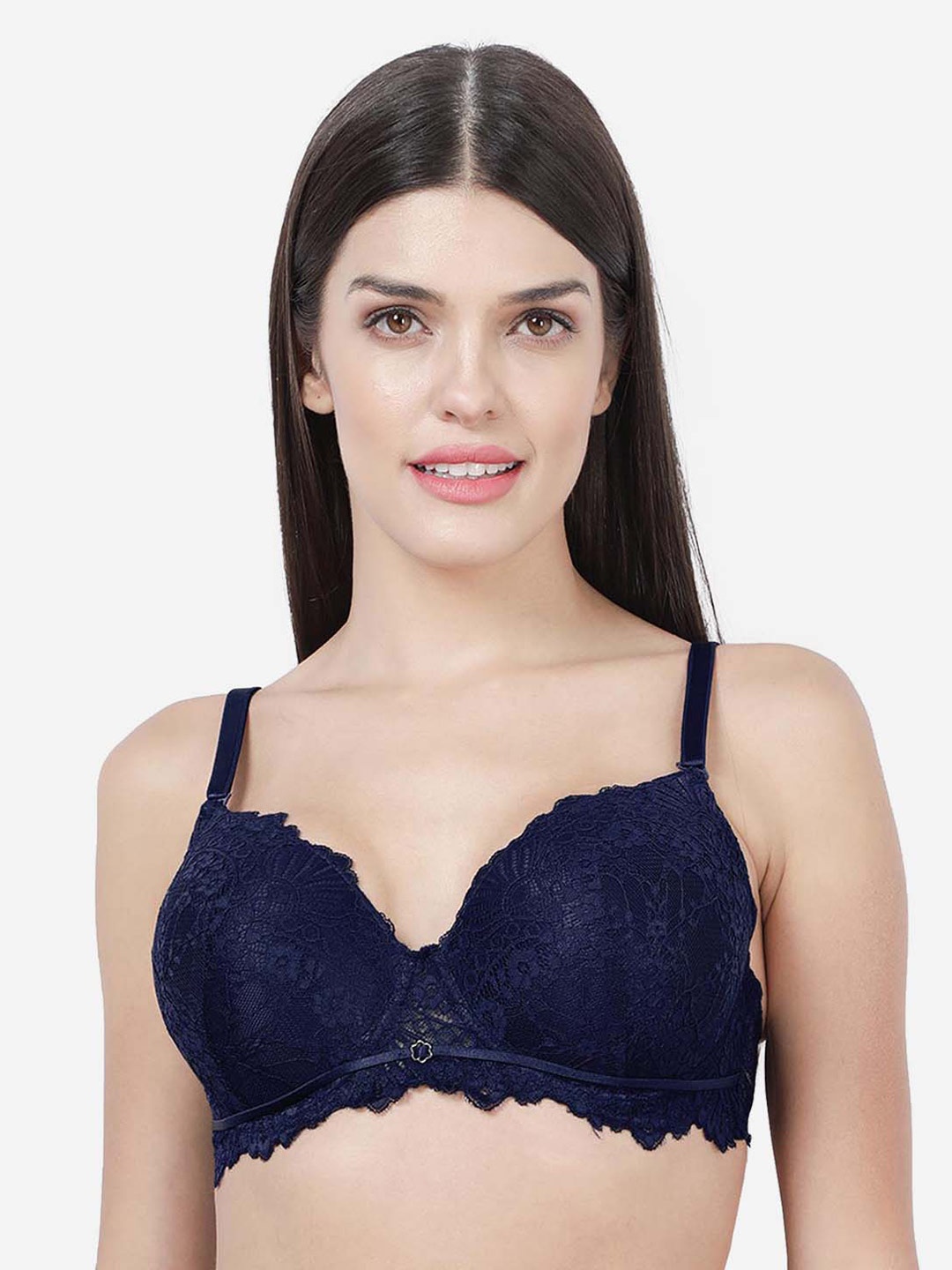 

Susie Medium Coverage Underwired Lightly Padded All Day Comfort Everyday Bra, Navy blue