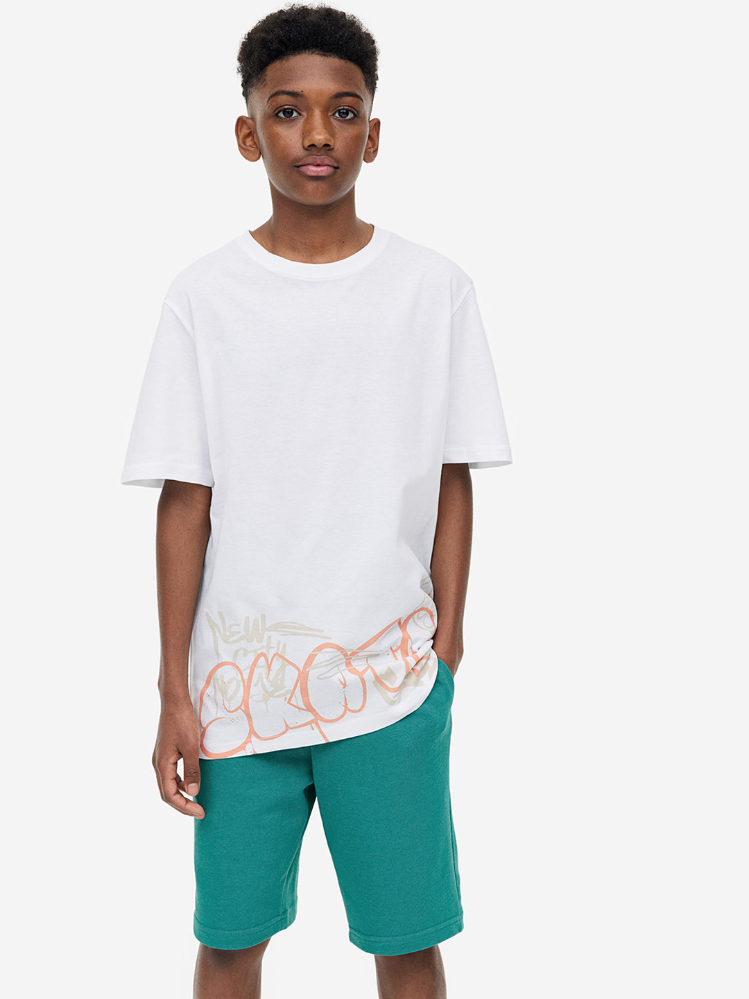 

H&M Boys Sweatshirt Shorts, Turquoise blue