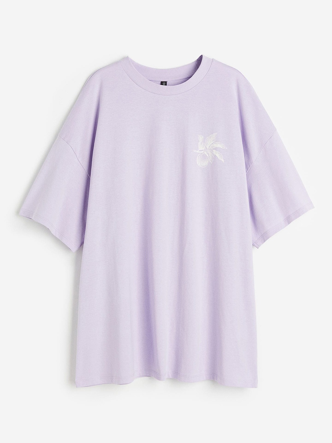 

H&M Women Oversized Printed Cotton T-shirt, Purple