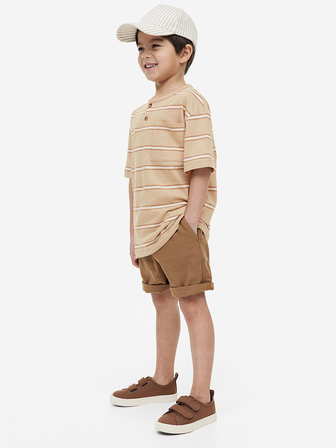 

H&M Henley Top, Beige