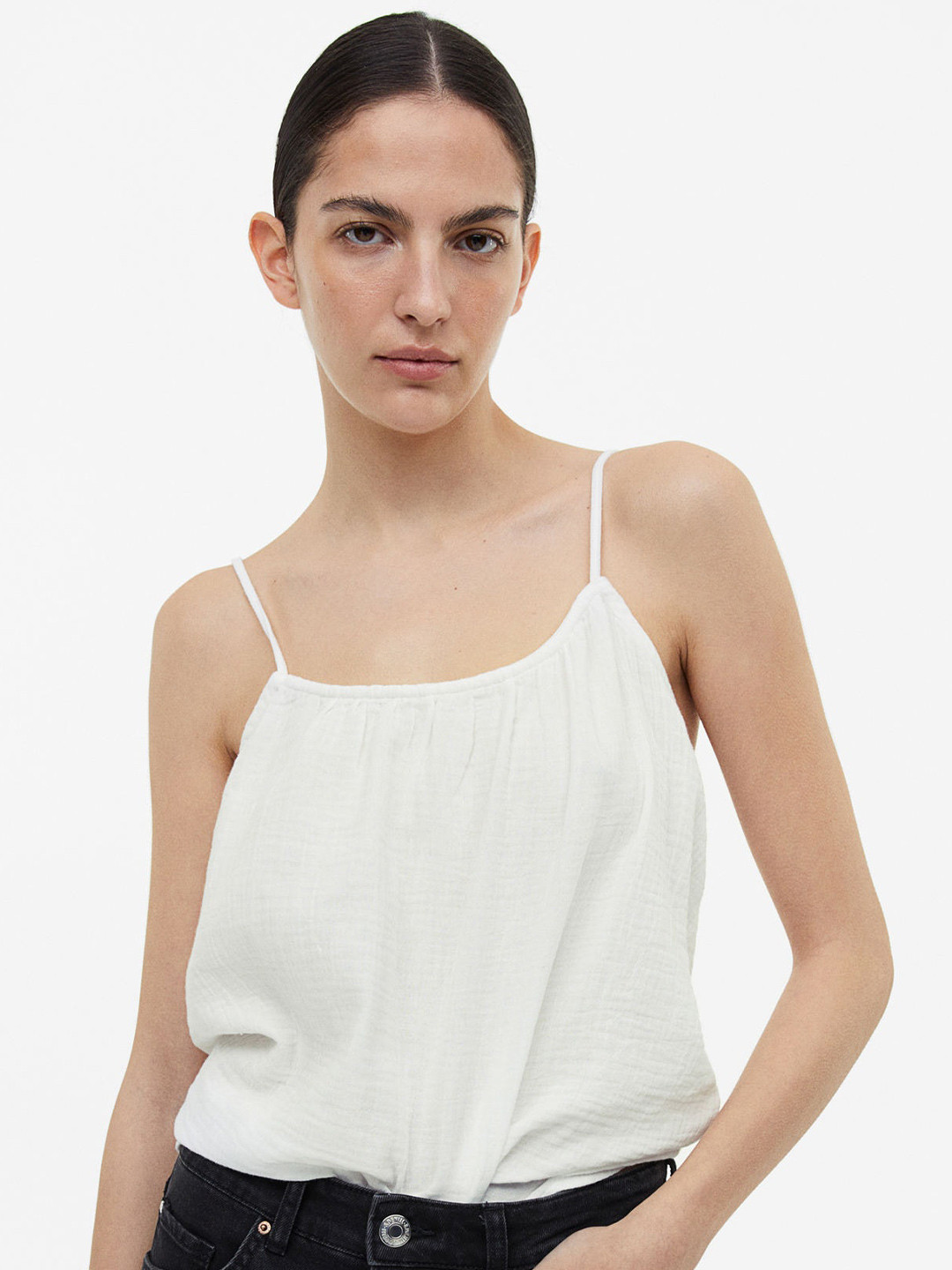 

H&M Strappy Top, White